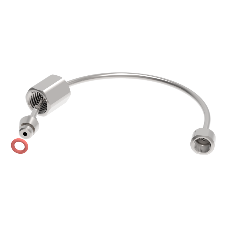 Гибкая стальная трубка 3 мм длиной 15 см для вывода форсунки в помещение