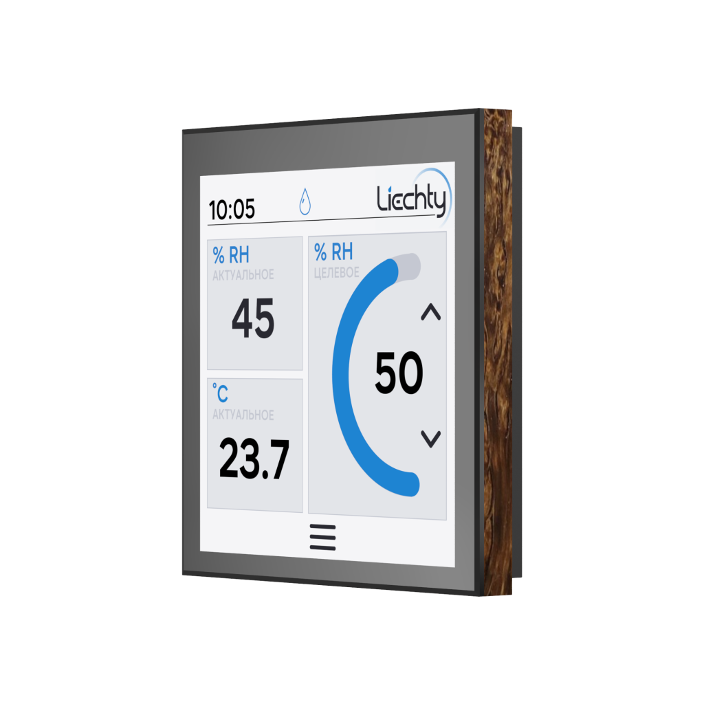 Проводной / беспроводной пульт управления в корпусе темное дерево